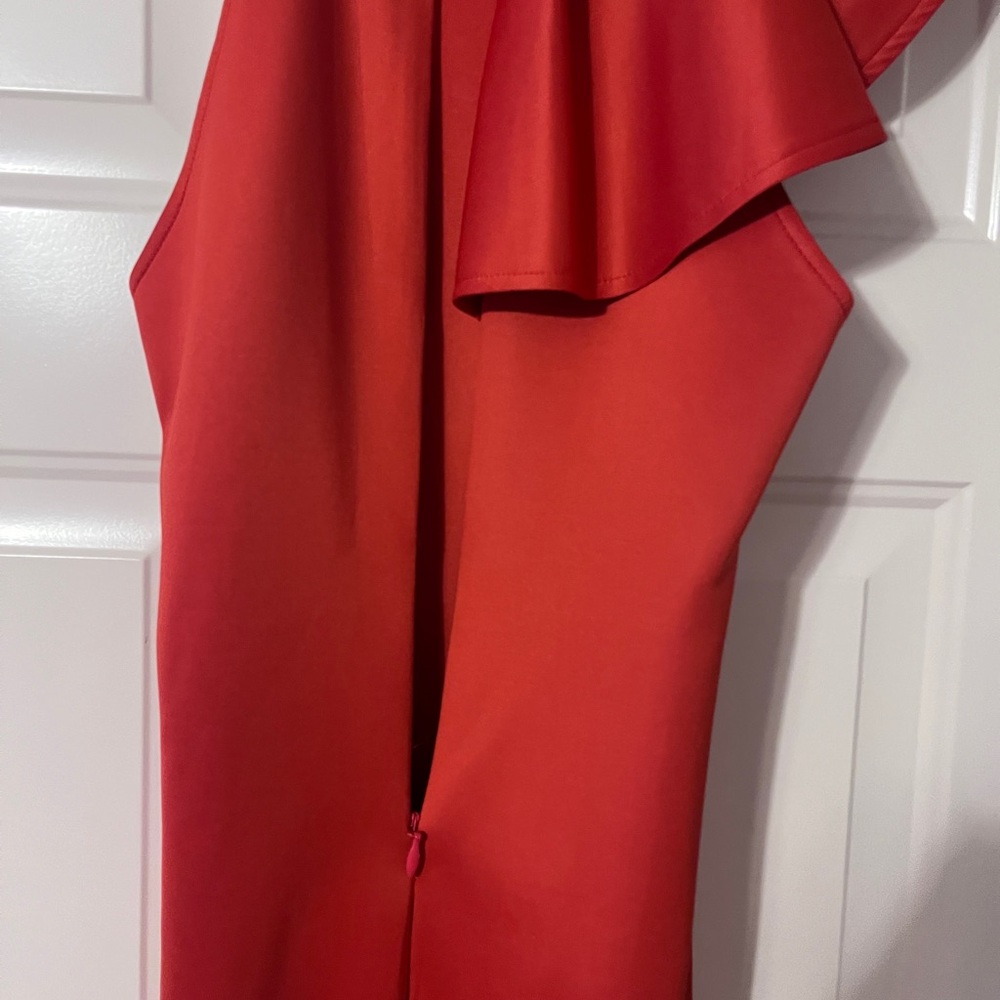 BEBE Red Ruffle Cocktail Dress  ♥️ - Picture 6 of 10
